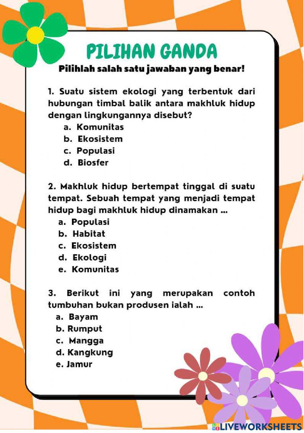 LKPD Kelas 5 Ekosistem