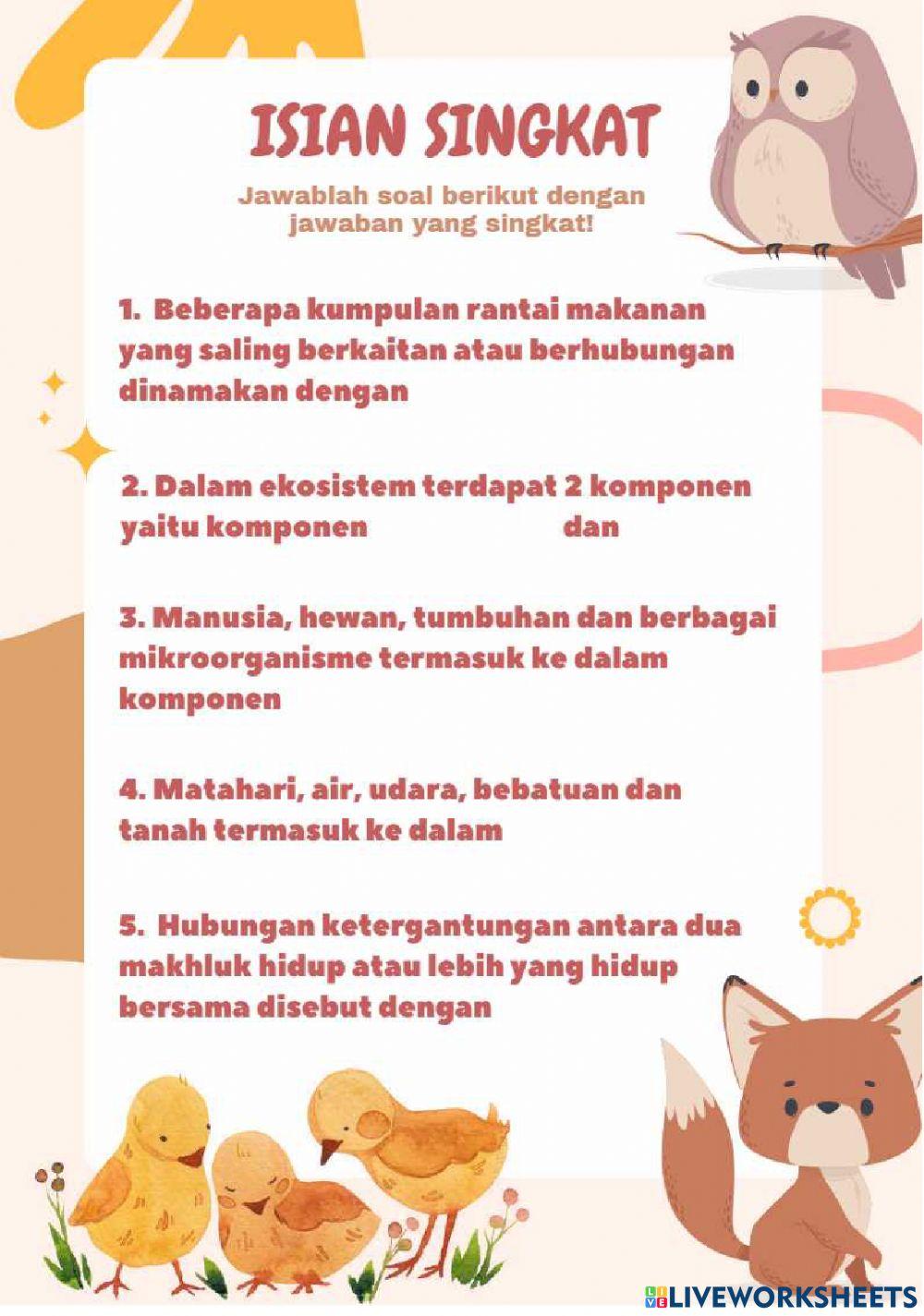 LKPD Kelas 5 Ekosistem