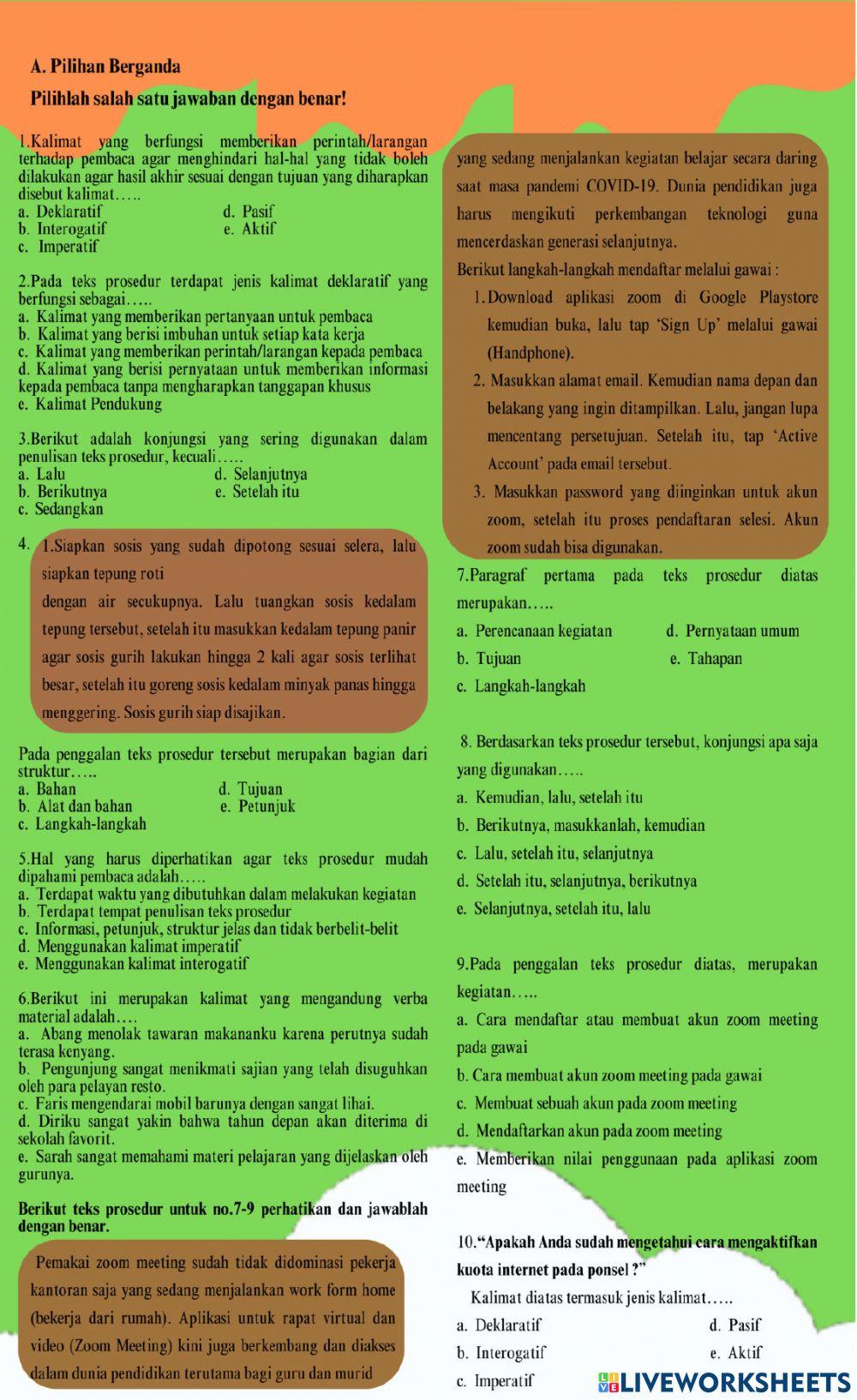 LKPD Materi Teks Prosedur Kelas XI SMA