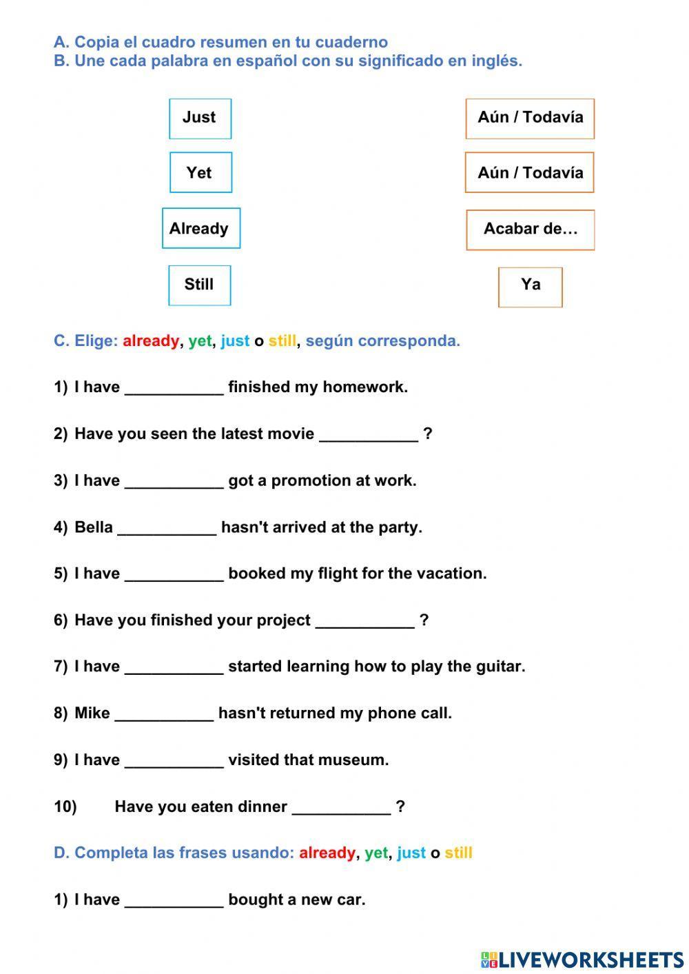 Already - Yet – Just - Still