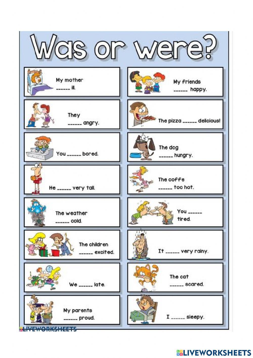 Interactive was were. Was were activities. Was were Worksheets. Was were for Kids. Children was or were.