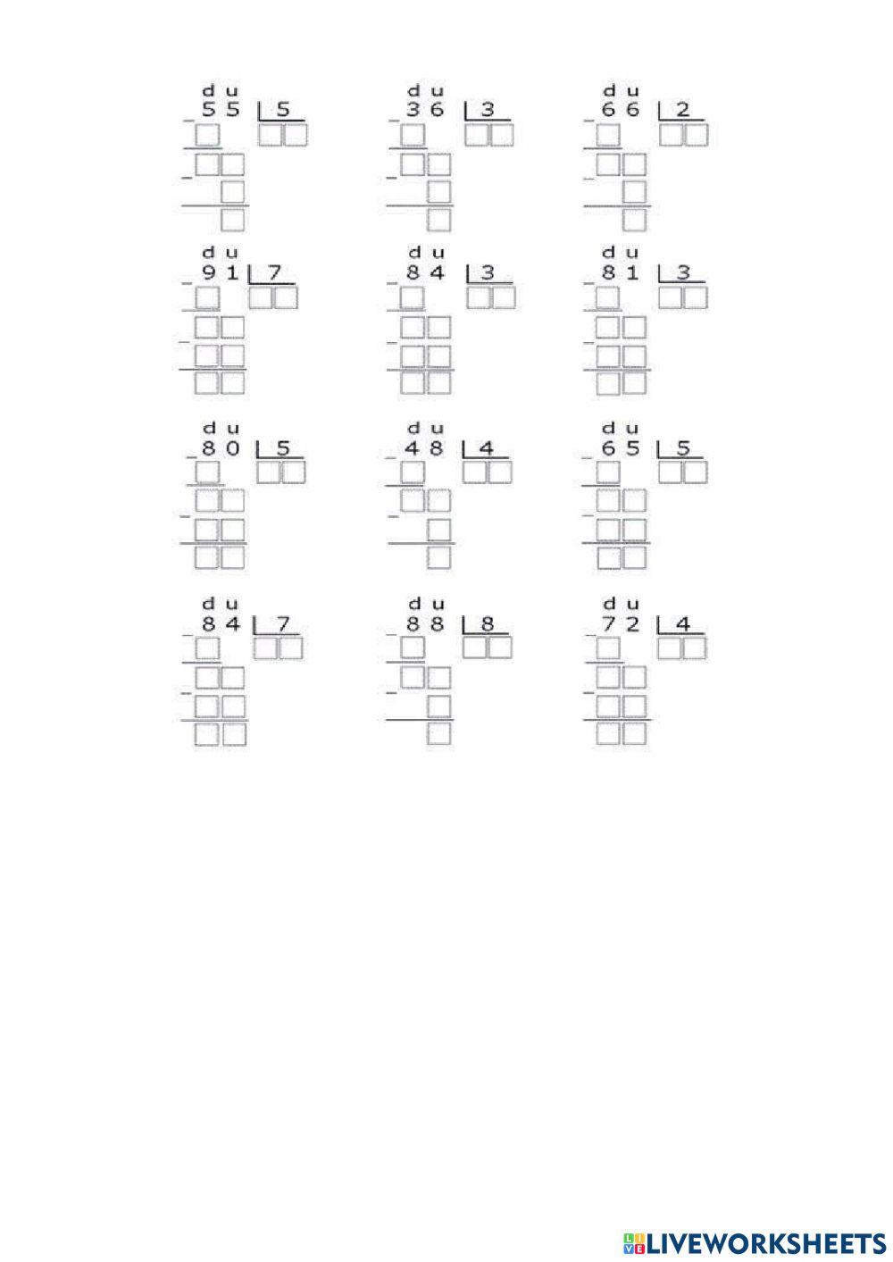 Multiplicação e divisão