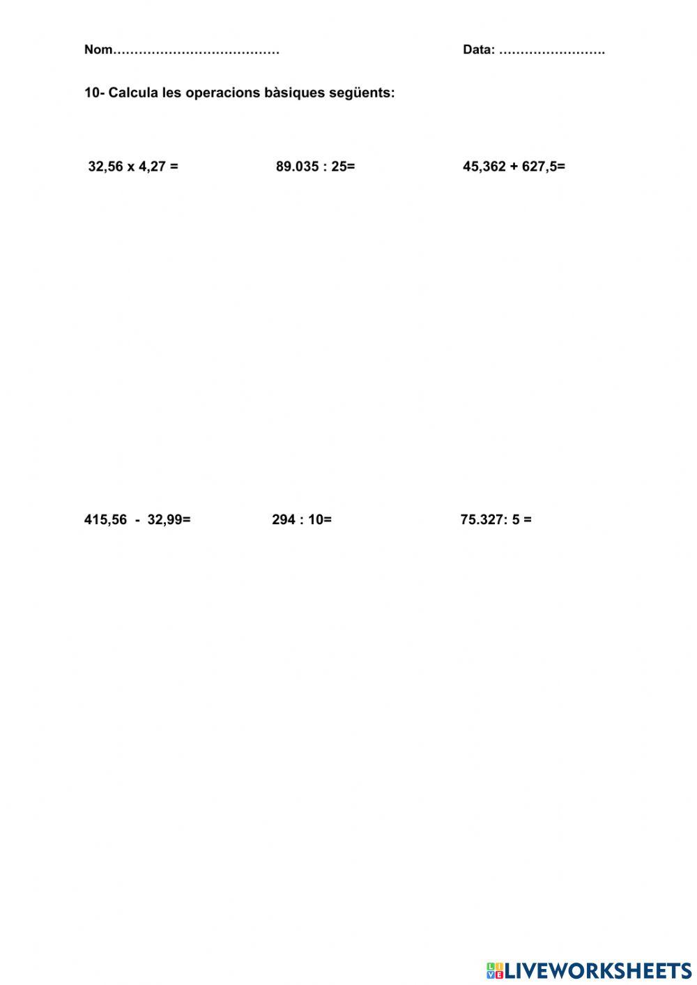 Fraccions i percentatges