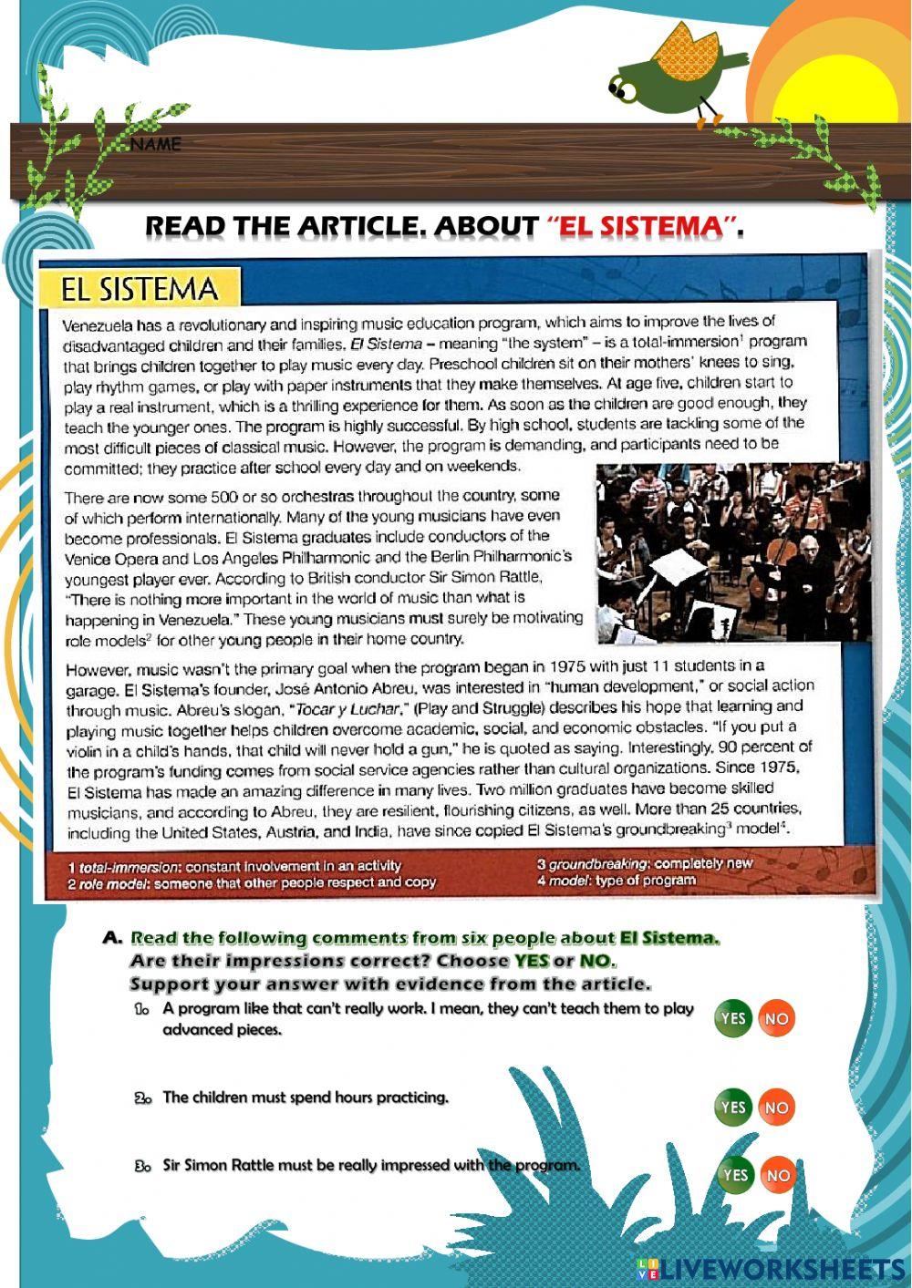 Reading and Listening