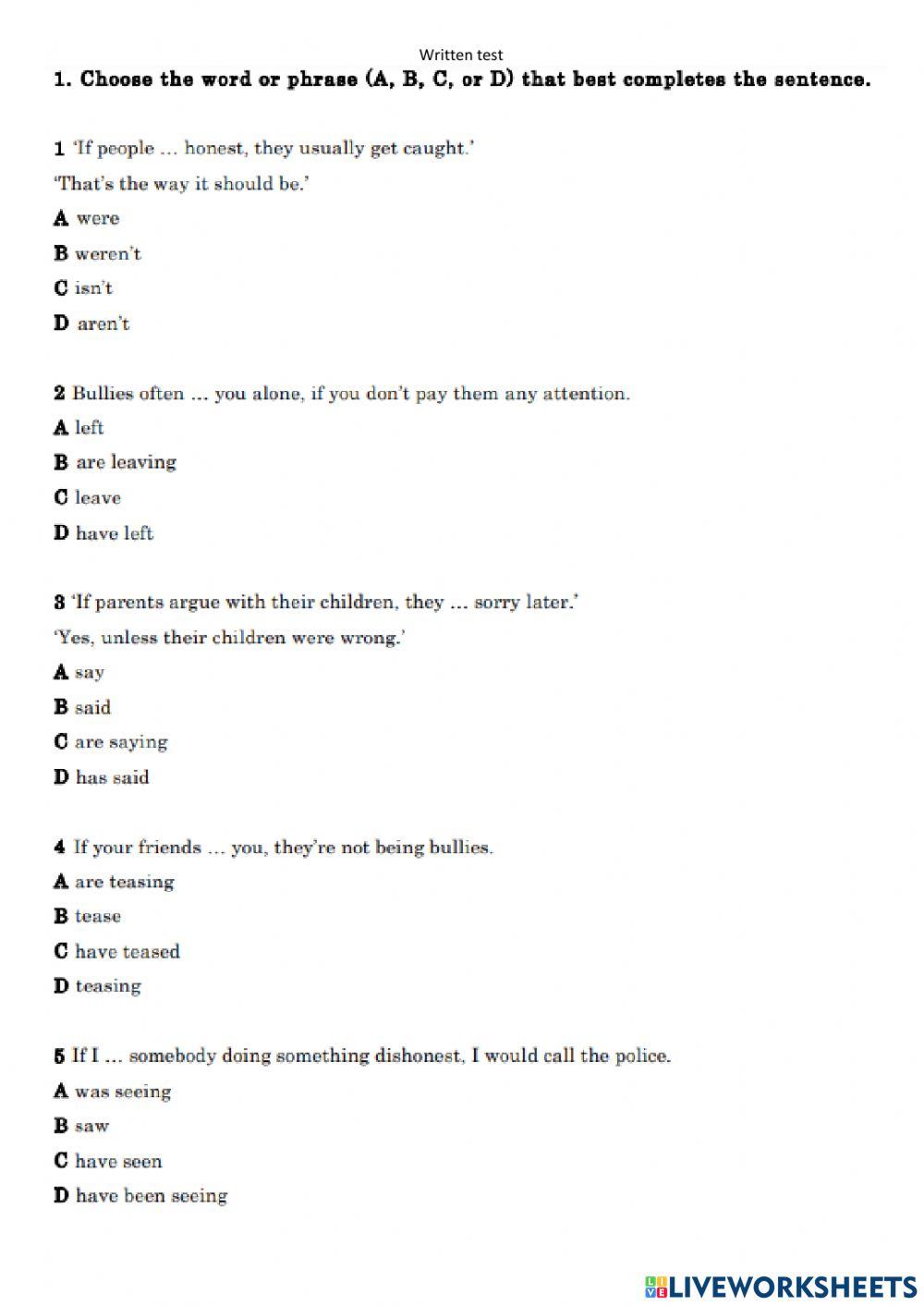 Test b1 activate b1 unit 5