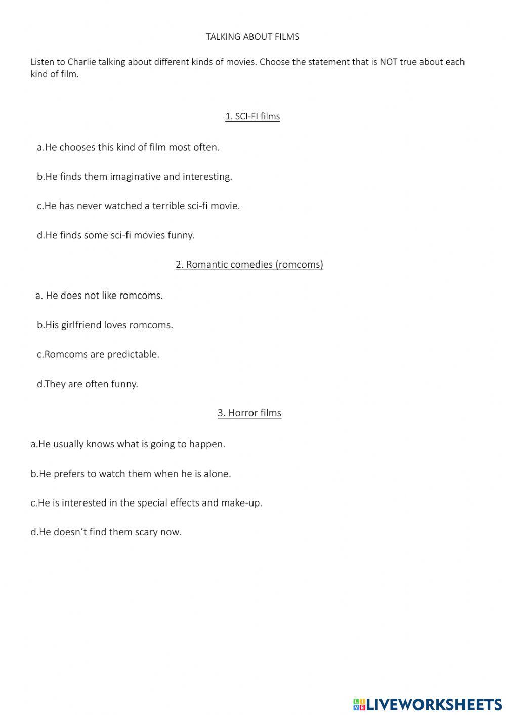 Listening and reading