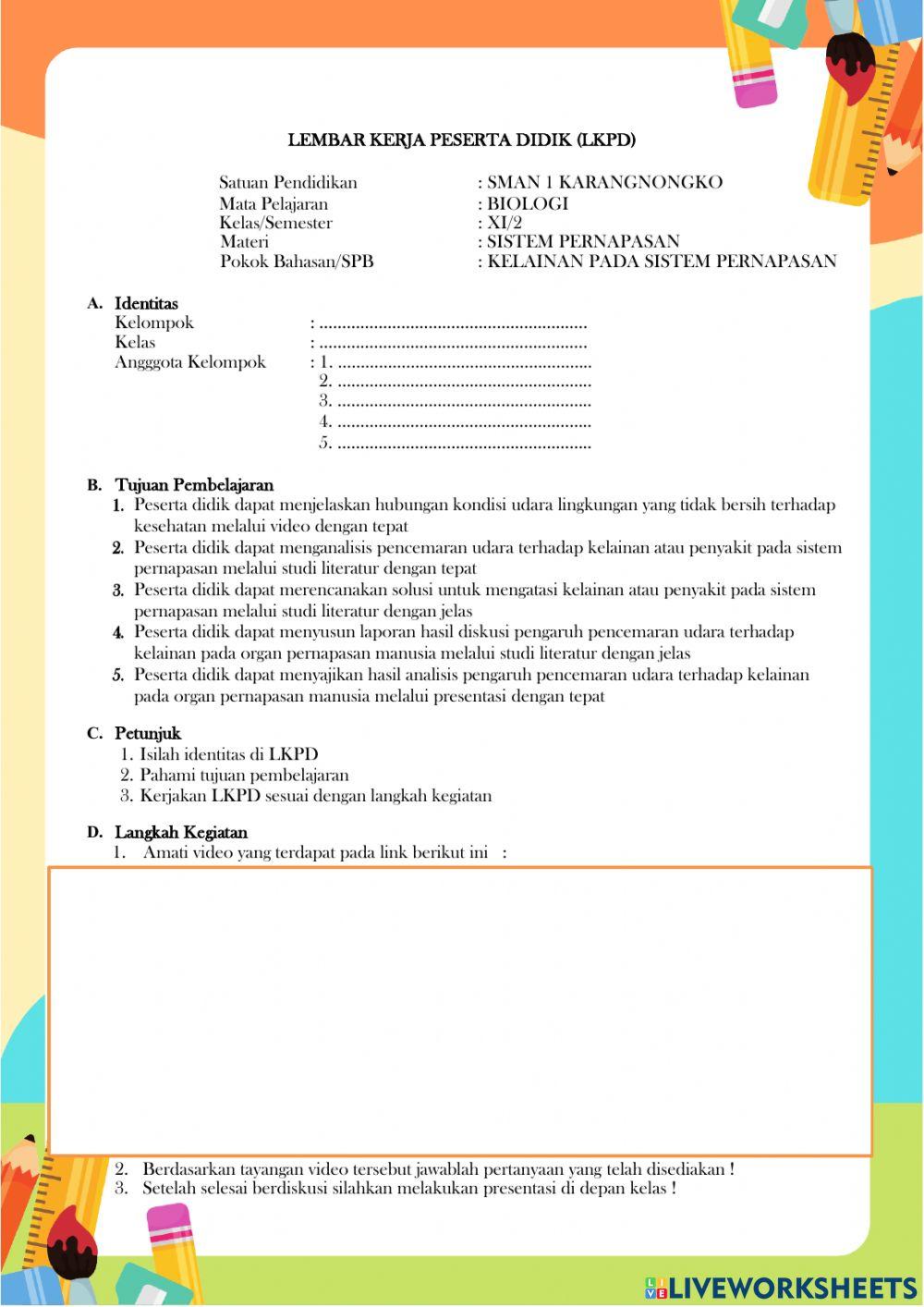 Lkpd kelainan akibat pencemaran udara