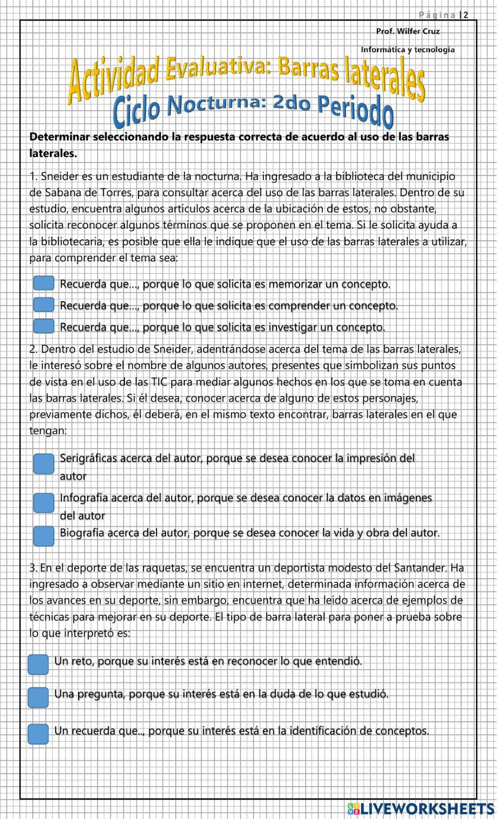 Barras laterales en informática