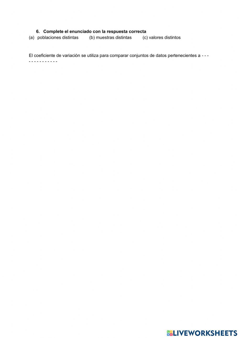 Desviación estándar y coeficiente DE VARIACIÓN