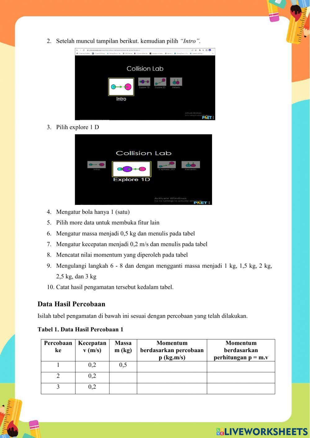 Lembar Kerja Peserta Didik Momentum