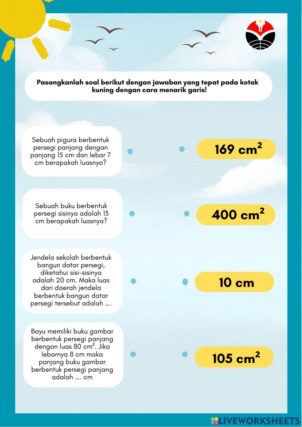 Latihan Luas Persegi dan Persegi Panjang