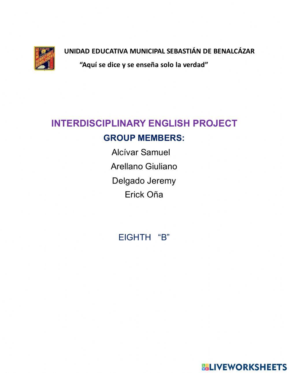 Interdisciplinary english project