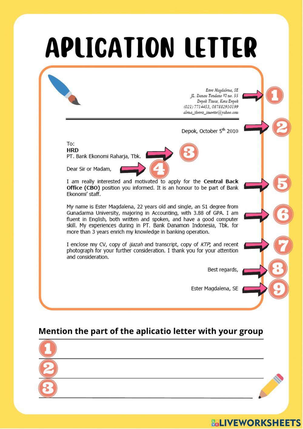 Application letter