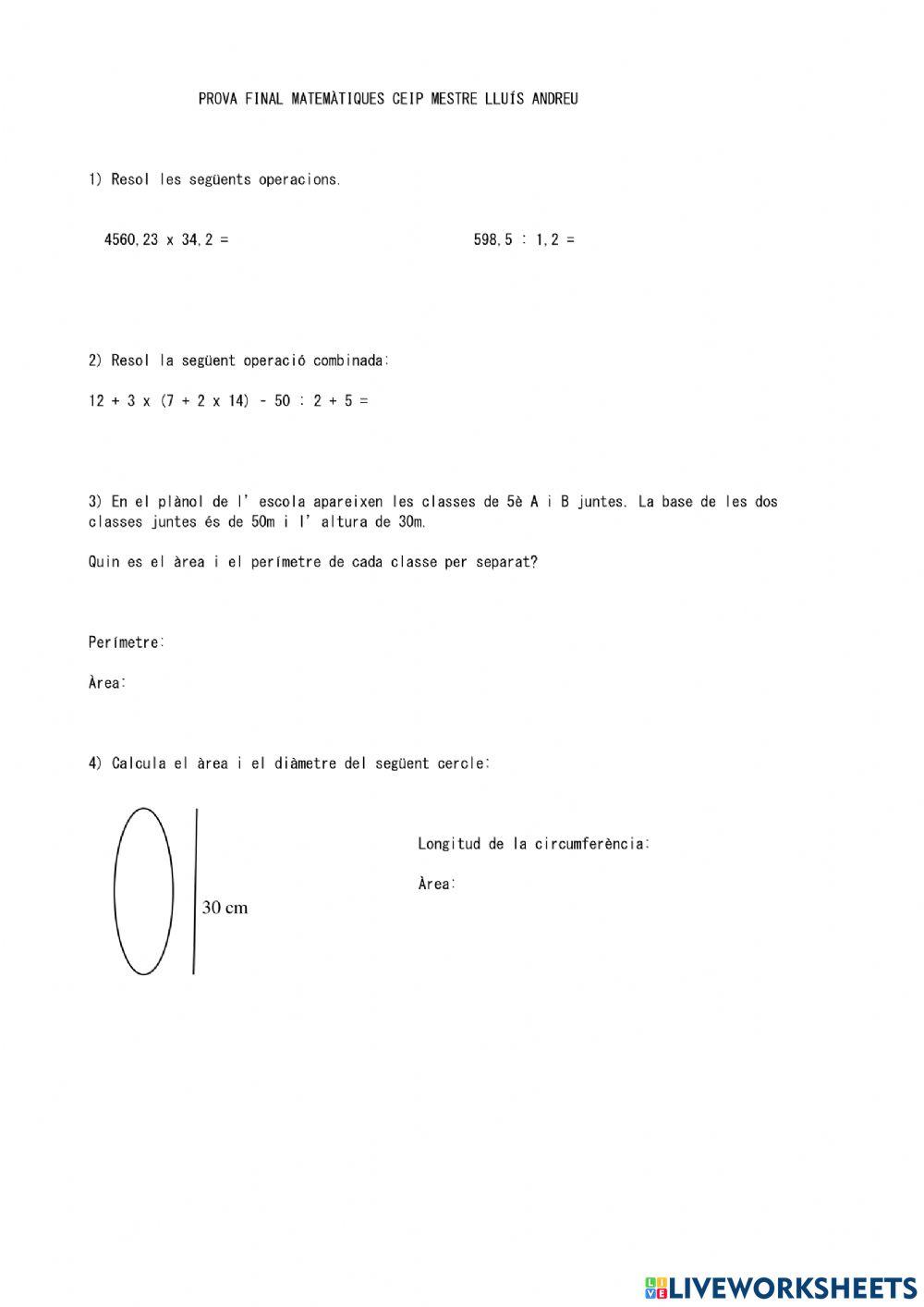 Prova final matemàtiques