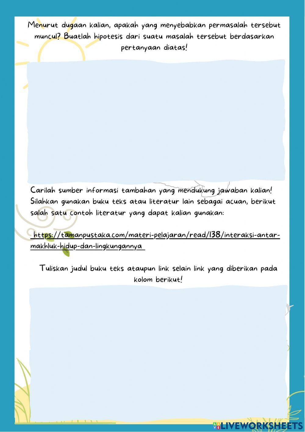 LKPD interaksi Mahluk Hidup