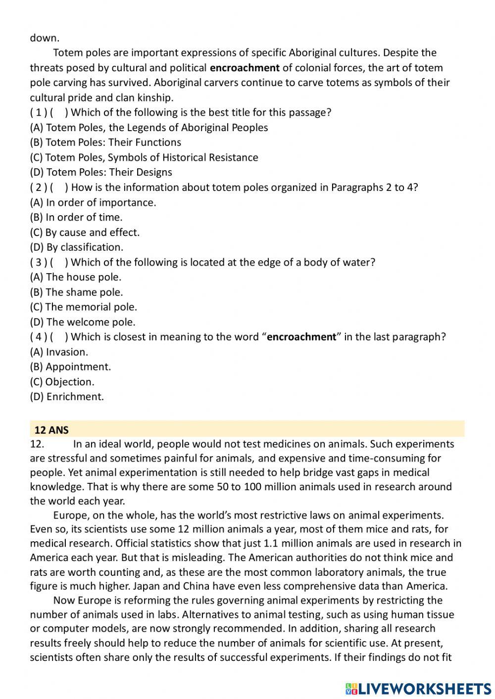 高中綜合練習Unit 5