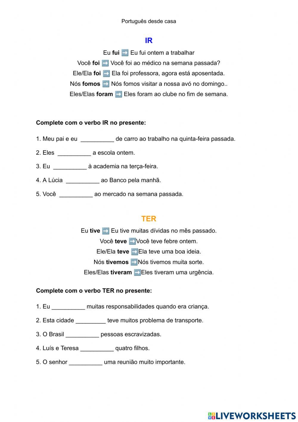 Preterito P Irregulares