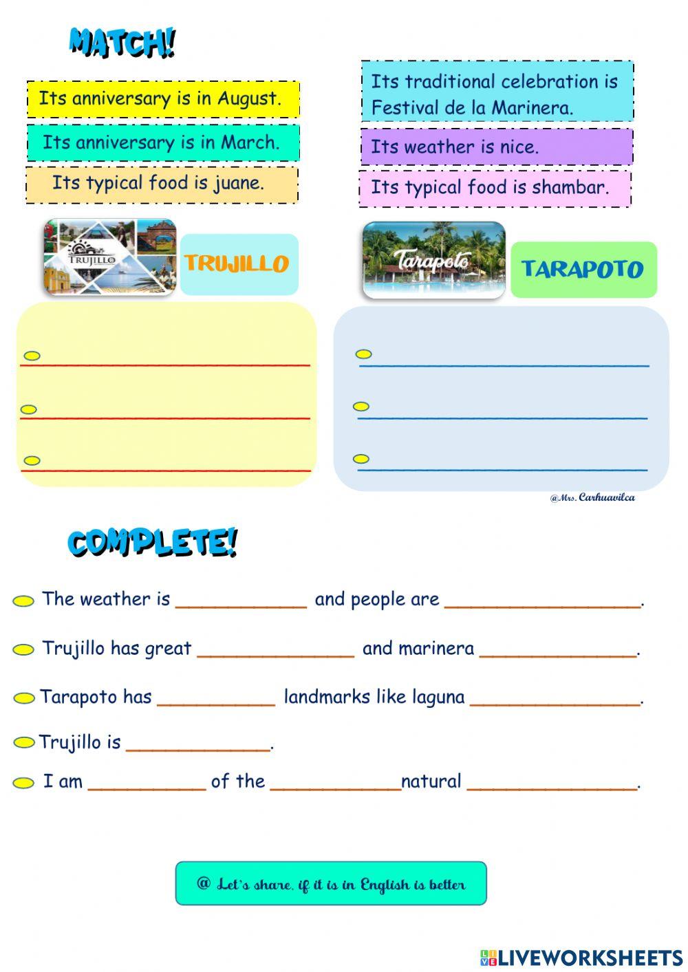 Trujillo and Tarapoto