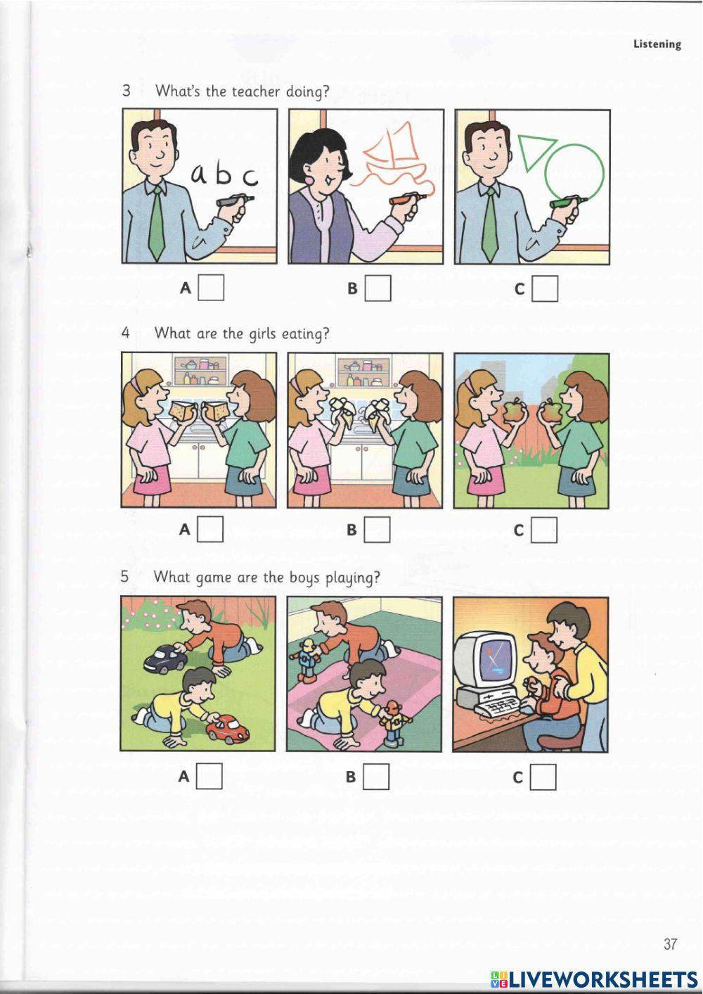 Starter 1 test 3 listening