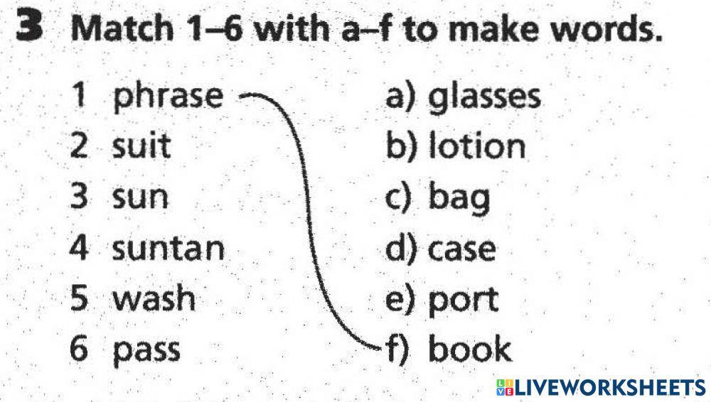 Holiday Trip Phrase Match by Teacher Kasim