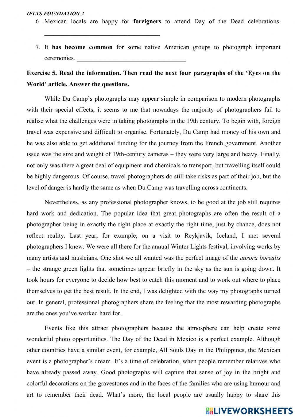 Mindset for Ielts - level 1 - unit 6 - reading