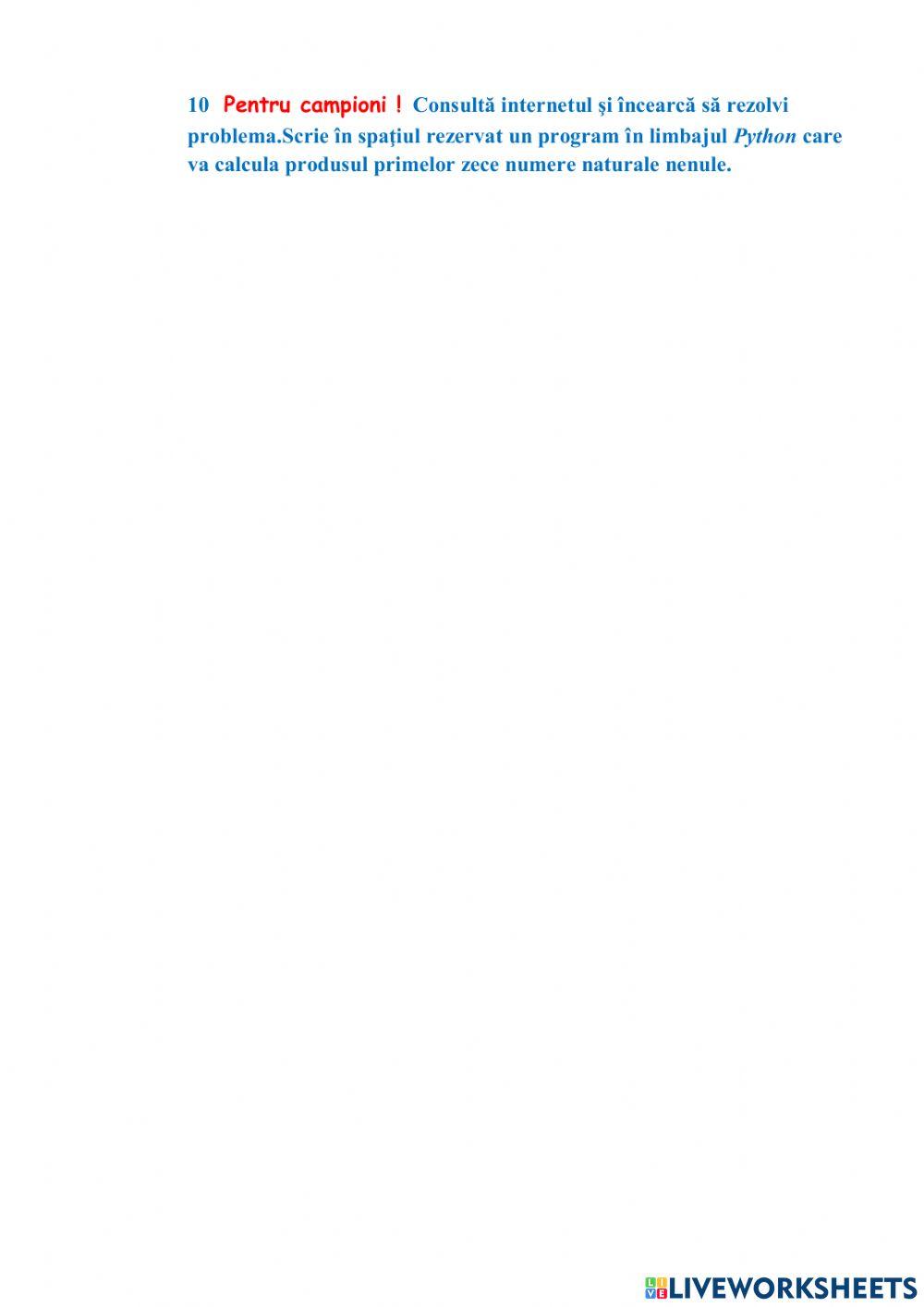 Capitolul IV. Gândim digital.  15.Algoritm şi program - care este diferenţa ?