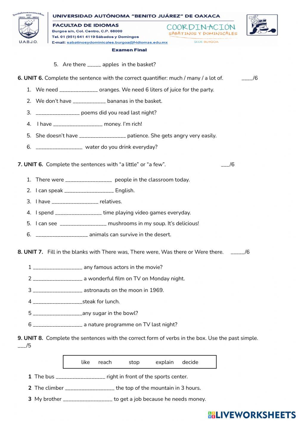 Final Test Jóvenes 2do Sem