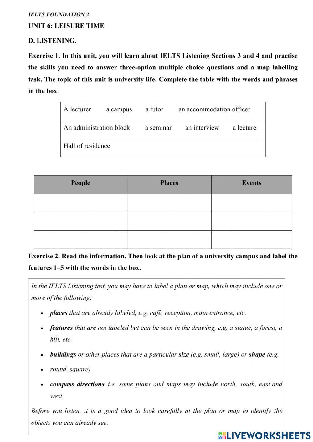 Mindset for ielts - level 1 - unit 6 - listening