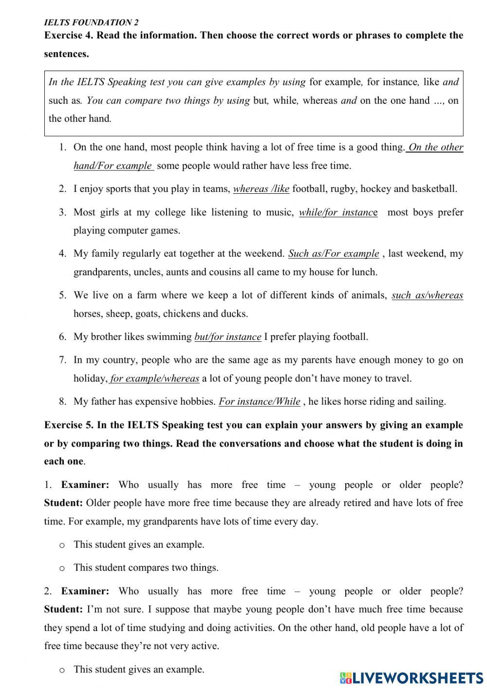 Mindset for ielts - level 1 - unit 6 - speaking