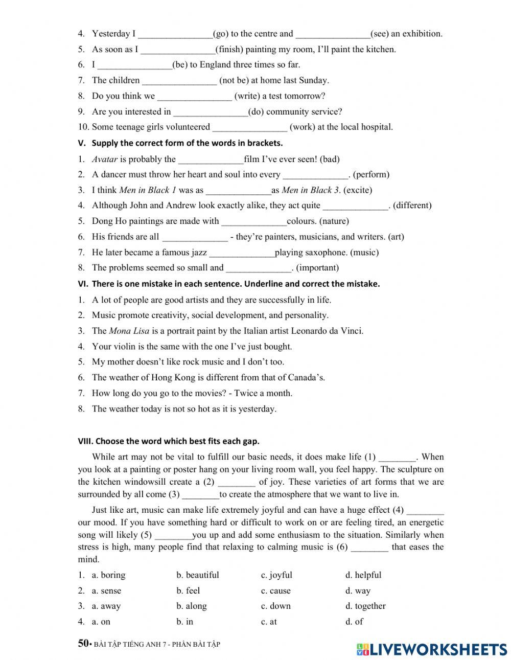 G7 U4 MLH Test for unit 4
