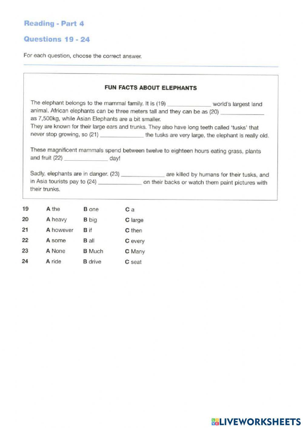 KET Reading and Writing MOCK 2 MissAgost Live