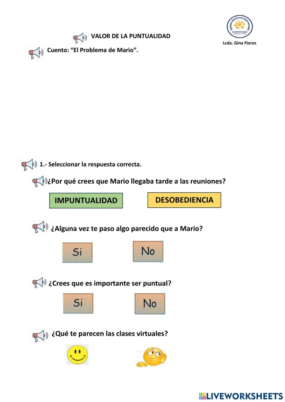 Valor de la Puntualidad