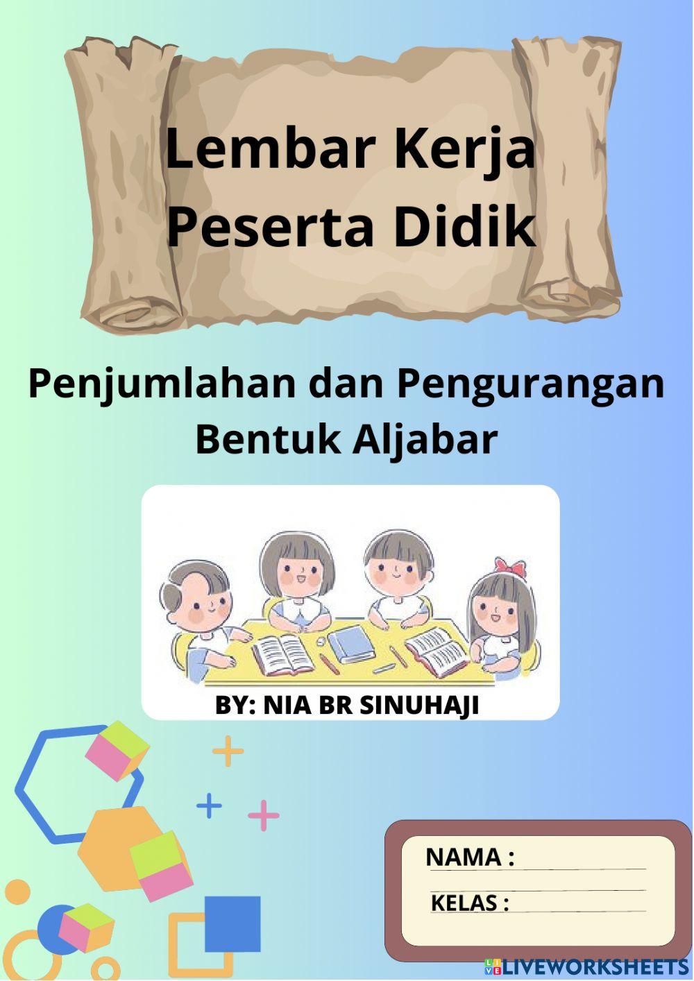 Penjumlahan dan Pengurangan Aljabar