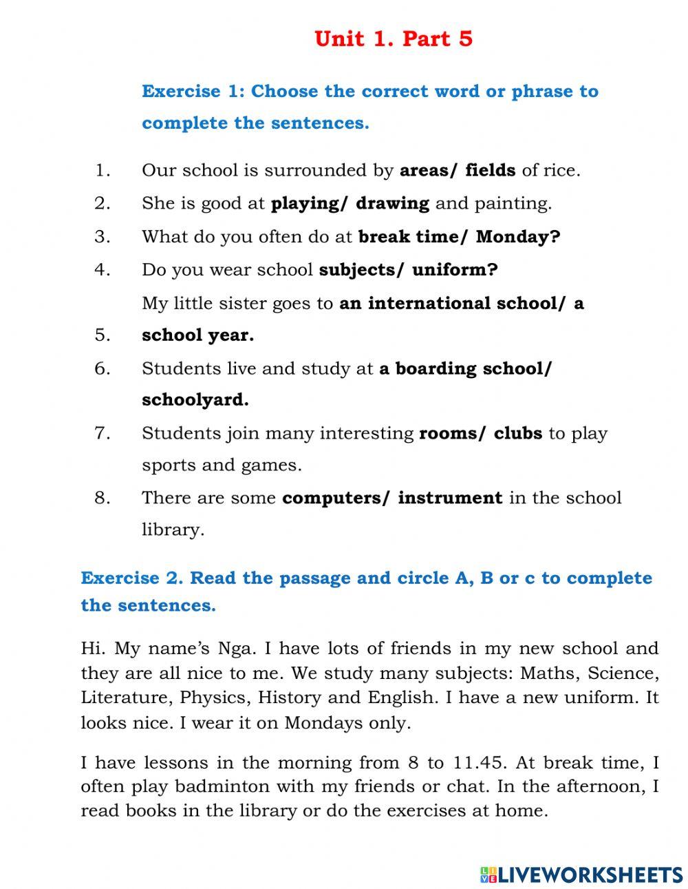 Global 6- Unit1 - Part 5