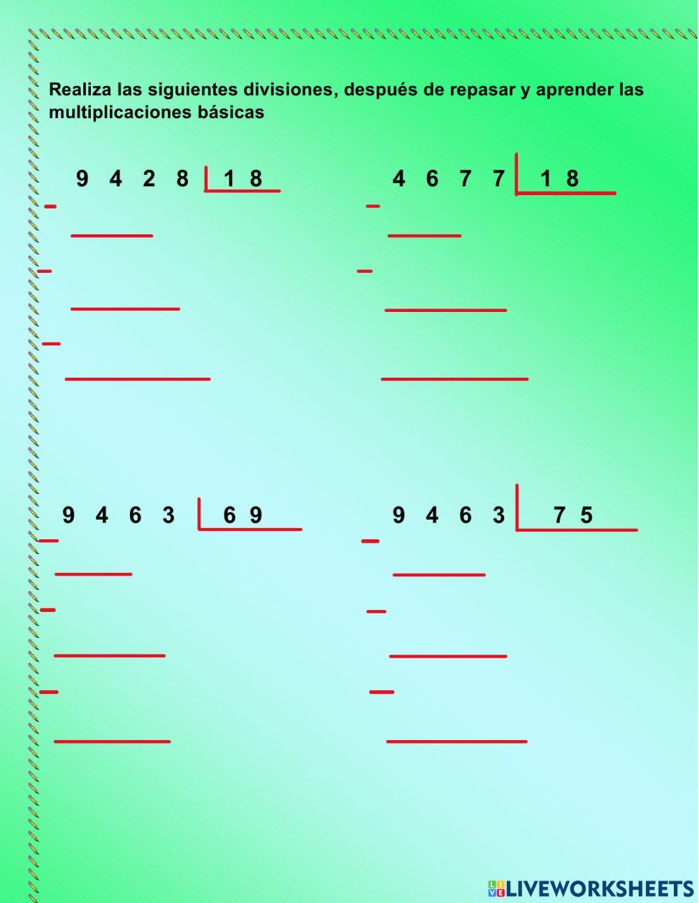 División por dos cifras