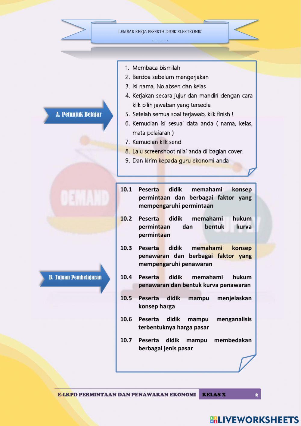 Permintaan dan penawaran