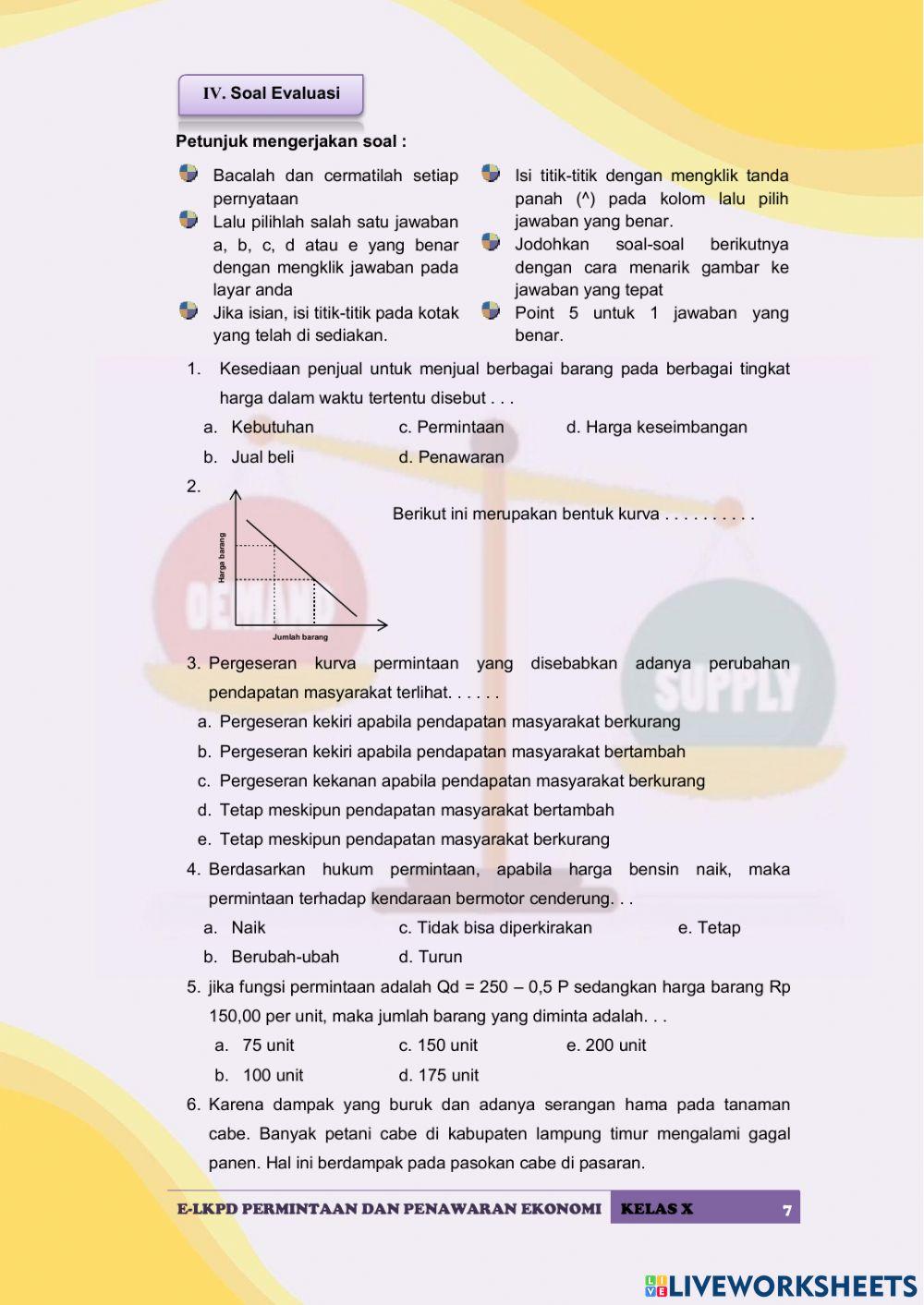 Permintaan dan penawaran