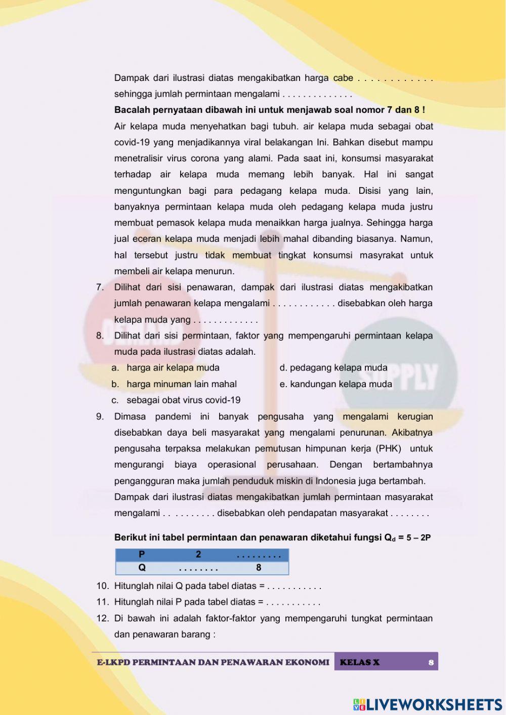 Permintaan dan penawaran