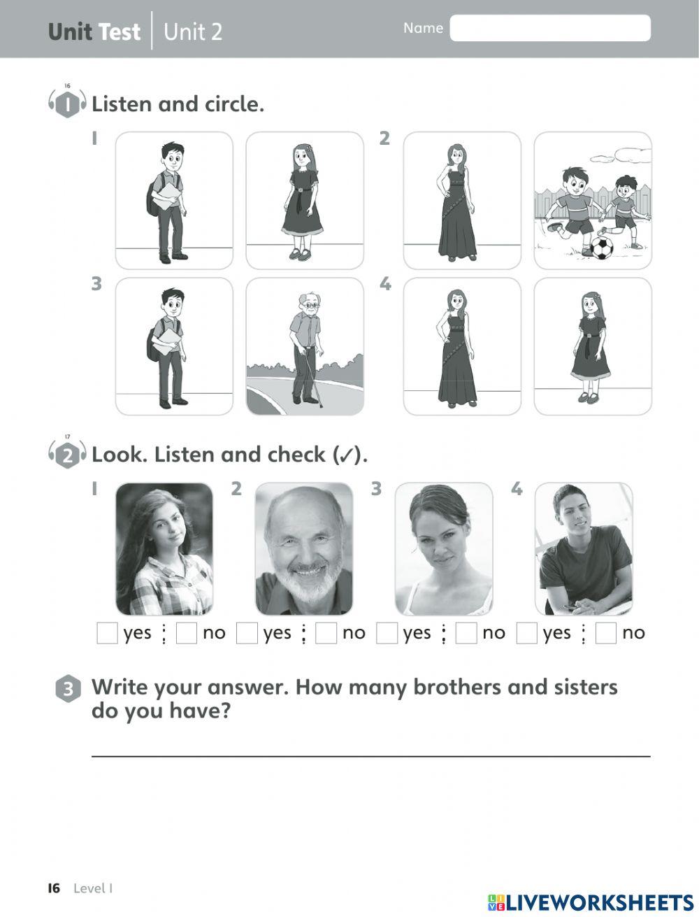 Inter 1 - Big English 1 - Unit 2 - My Family