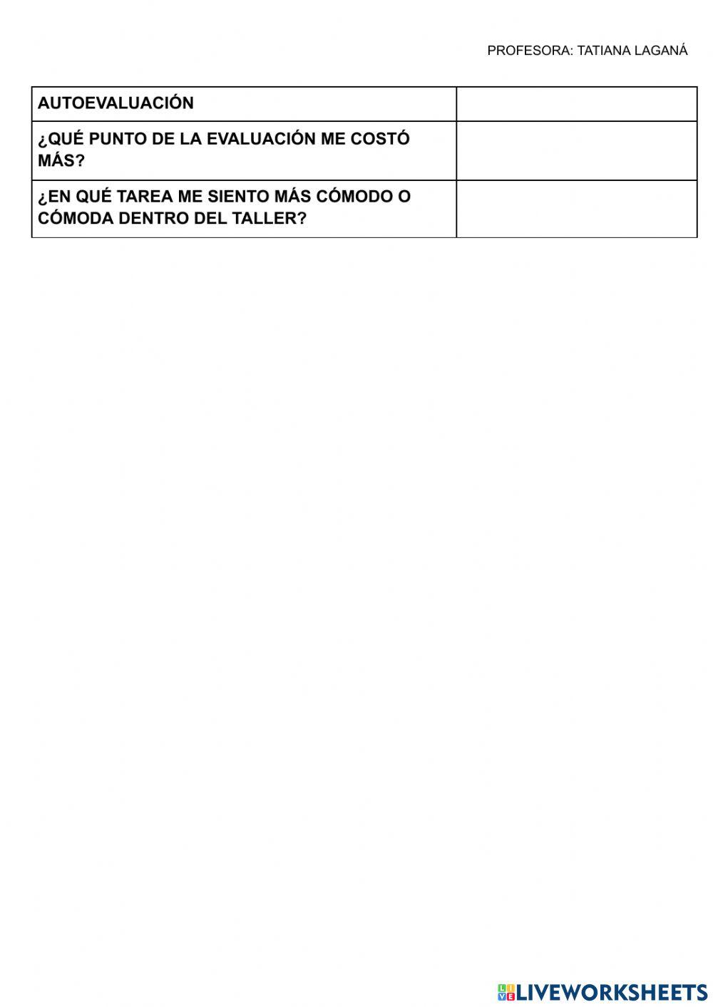 Evaluacion de carpinteria