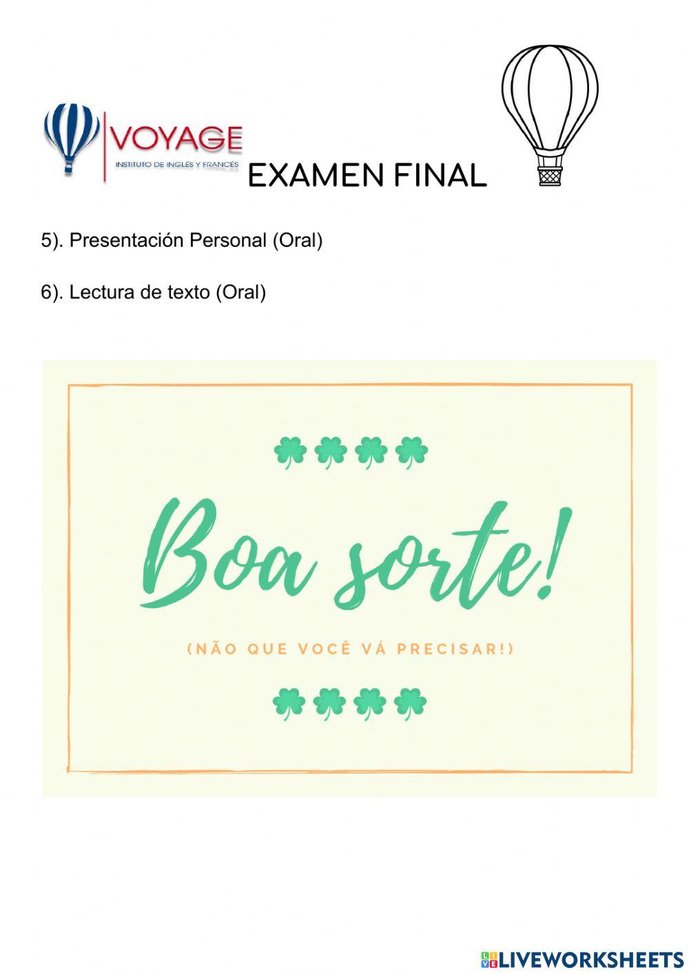 Examen Mitad de año