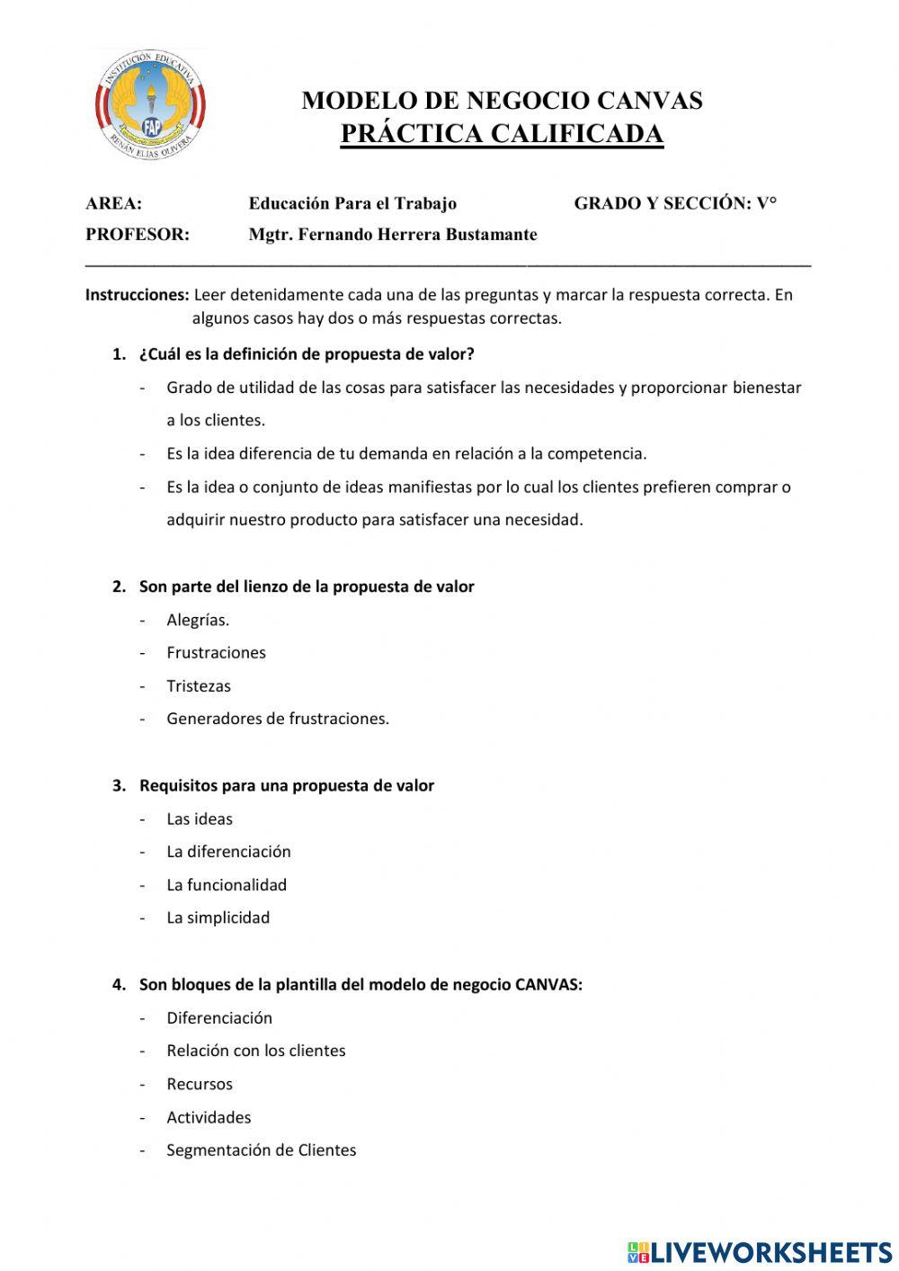 Modelo de Negocio Canvas