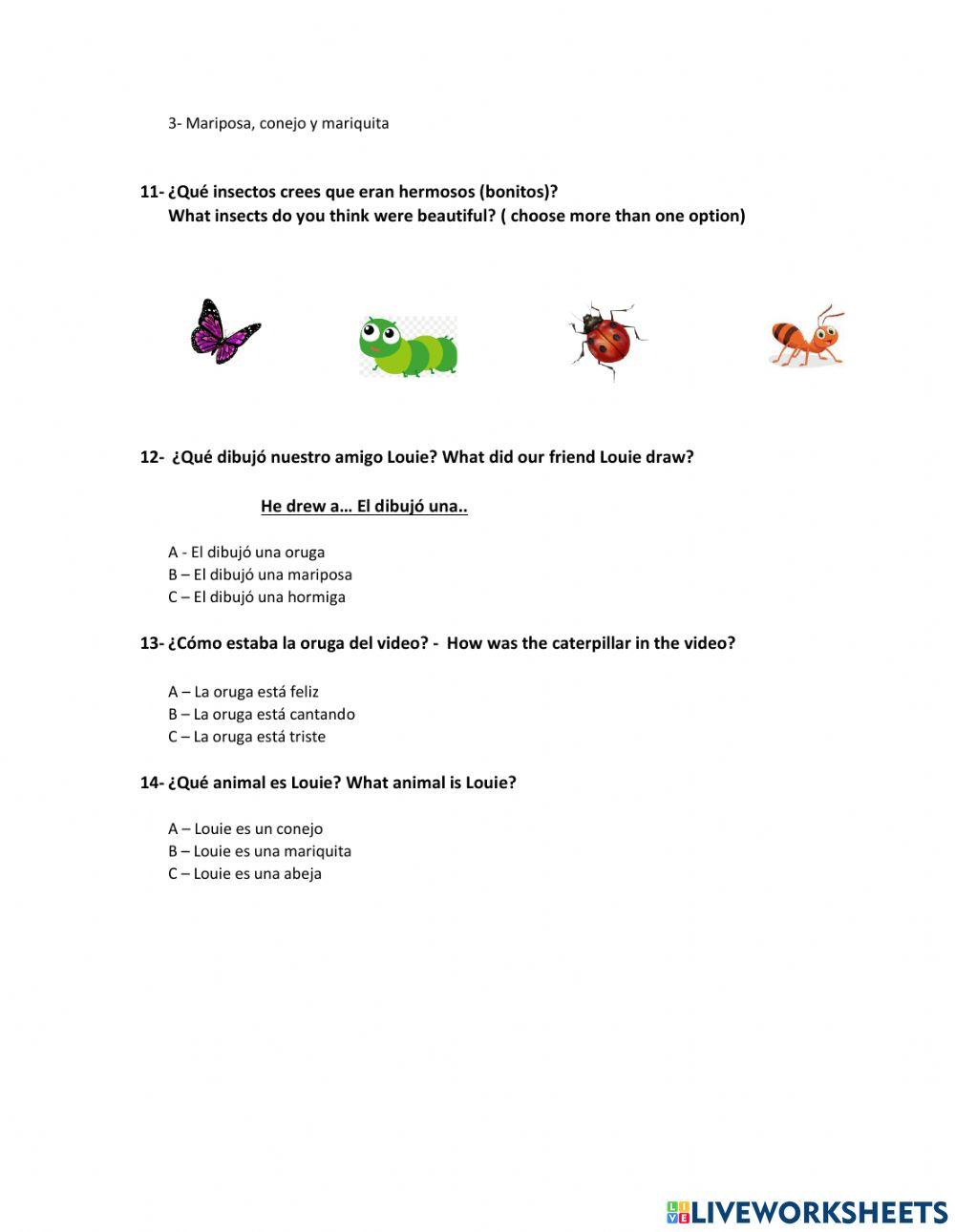 Tarea naturaleza y picnic