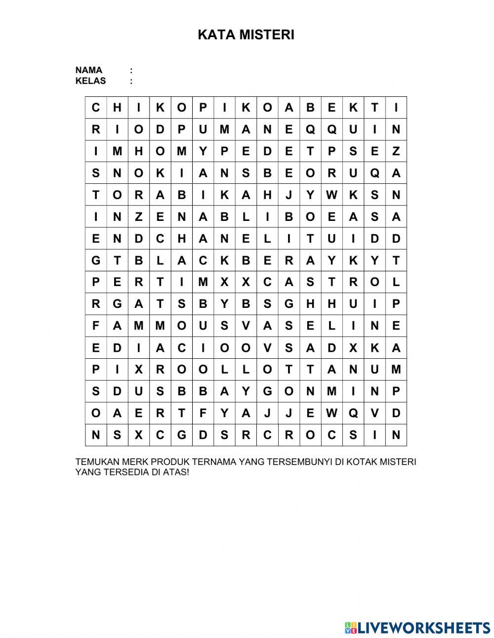 Kata Misteri - Nama Merk