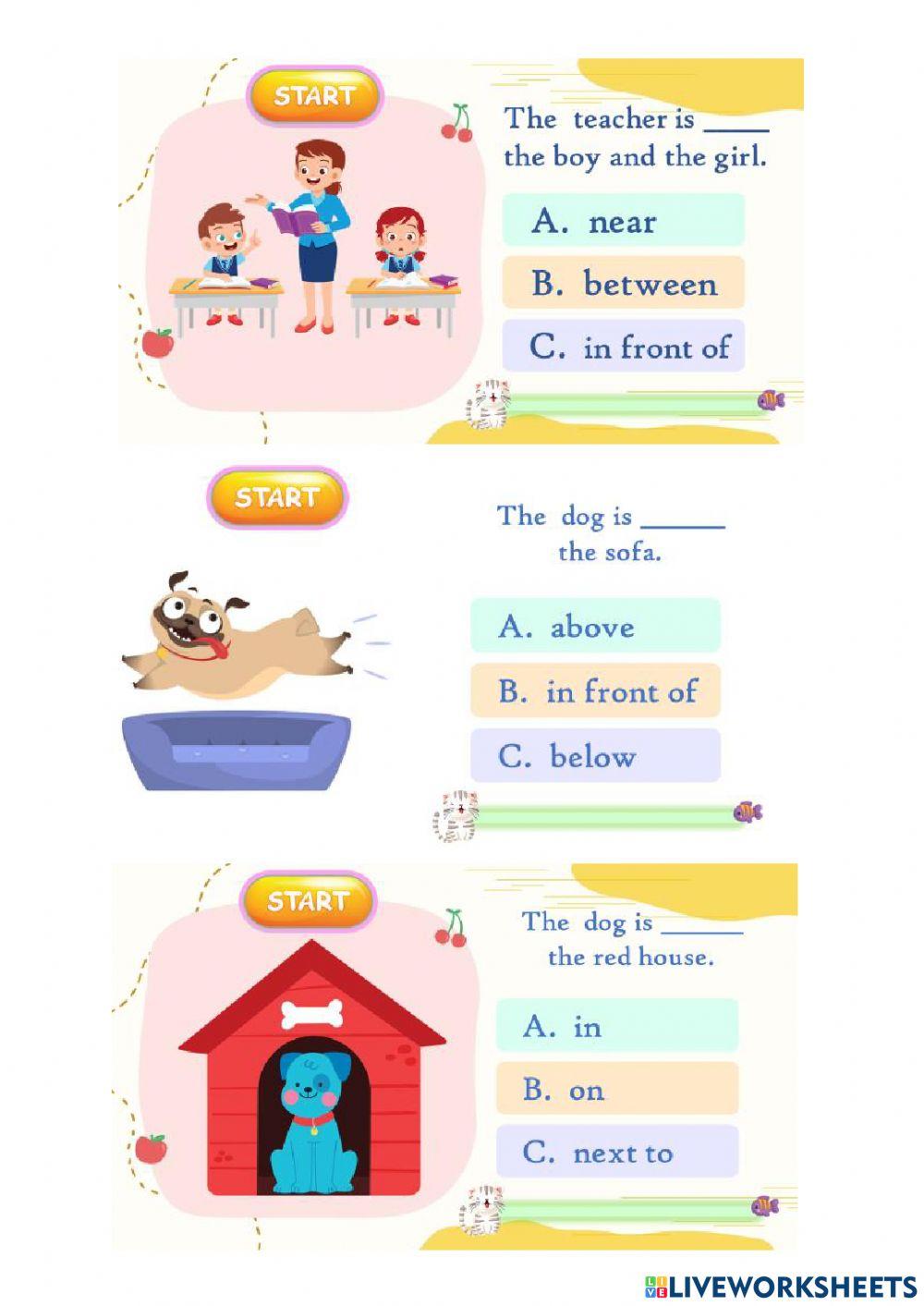 Prepositions of place
