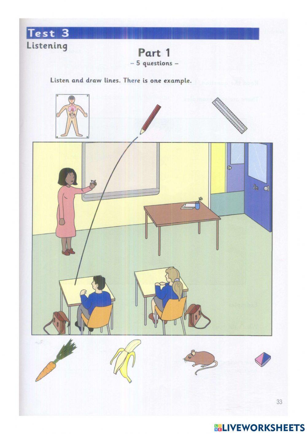 Starter 2 test 3 listening