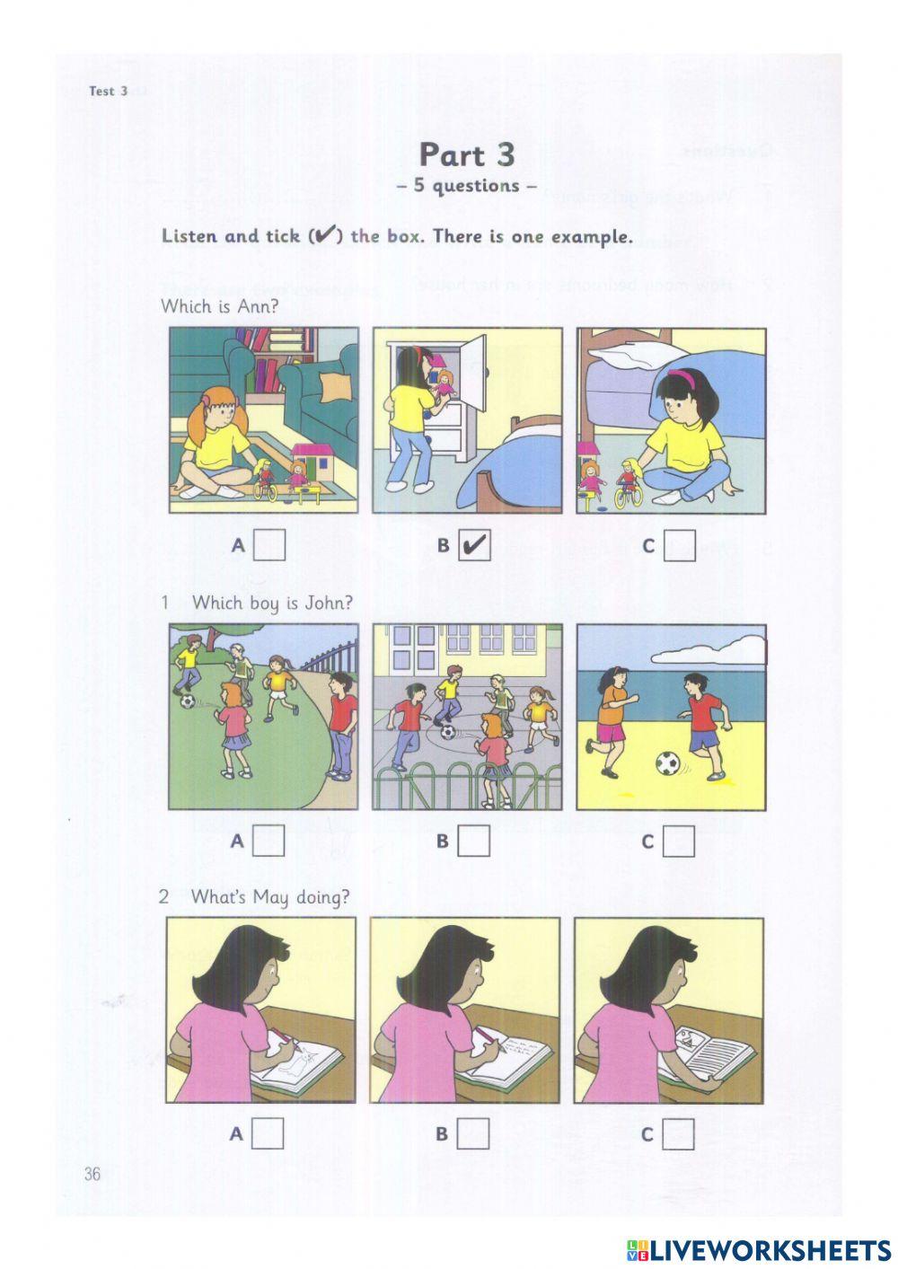 Starter 2 test 3 listening