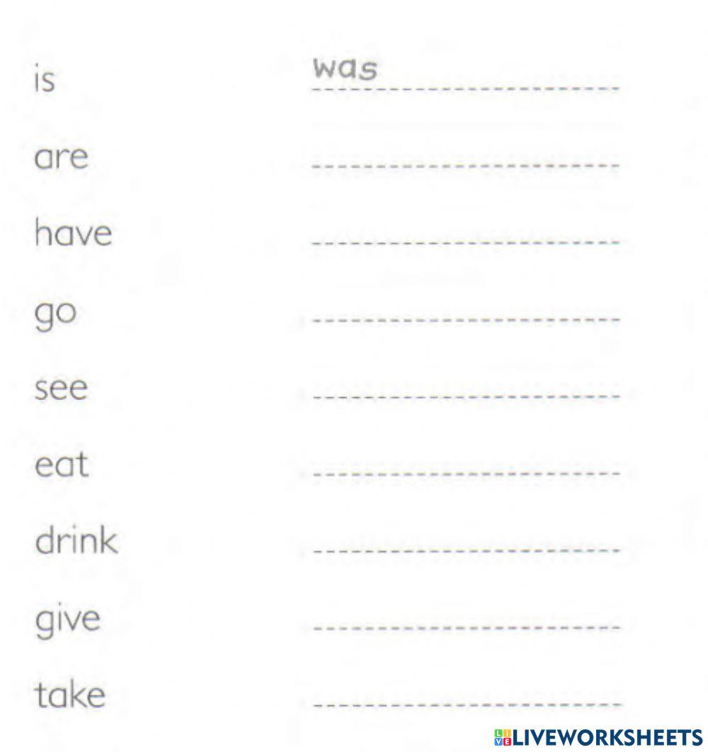 Kid's box 4 irregular verbs