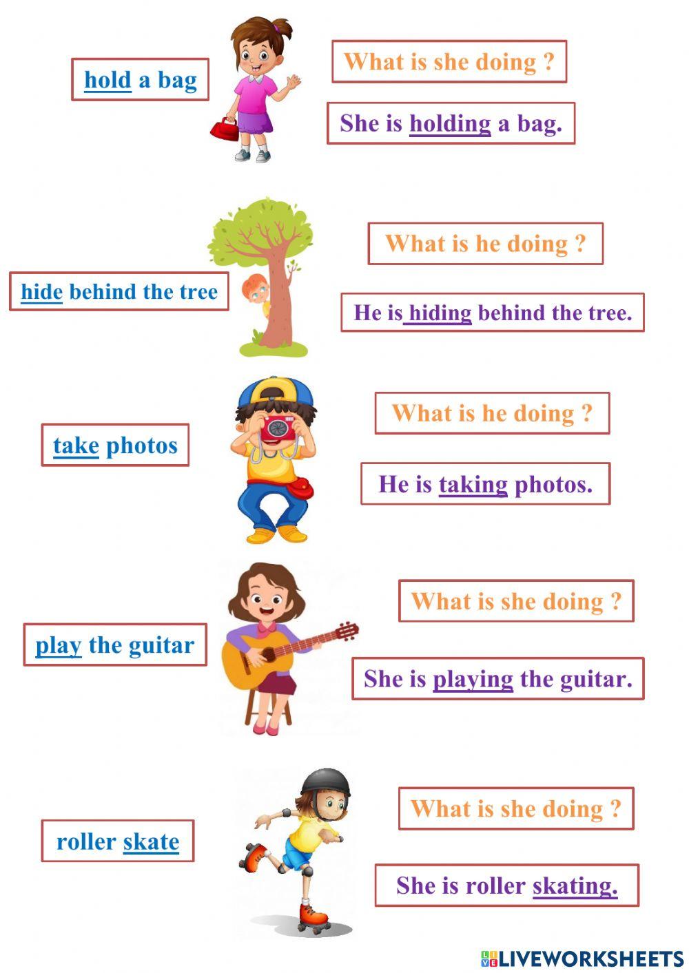 What is he doing - what is she doing