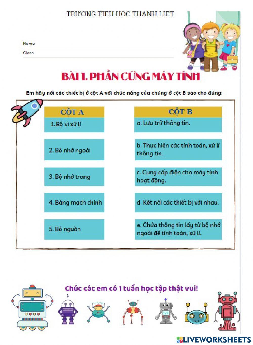 Tin học Cánh diều 4. CĐ A1. Bài 1